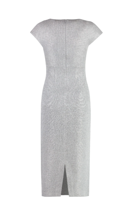St. John Cap-Sleeve Lurex Dress