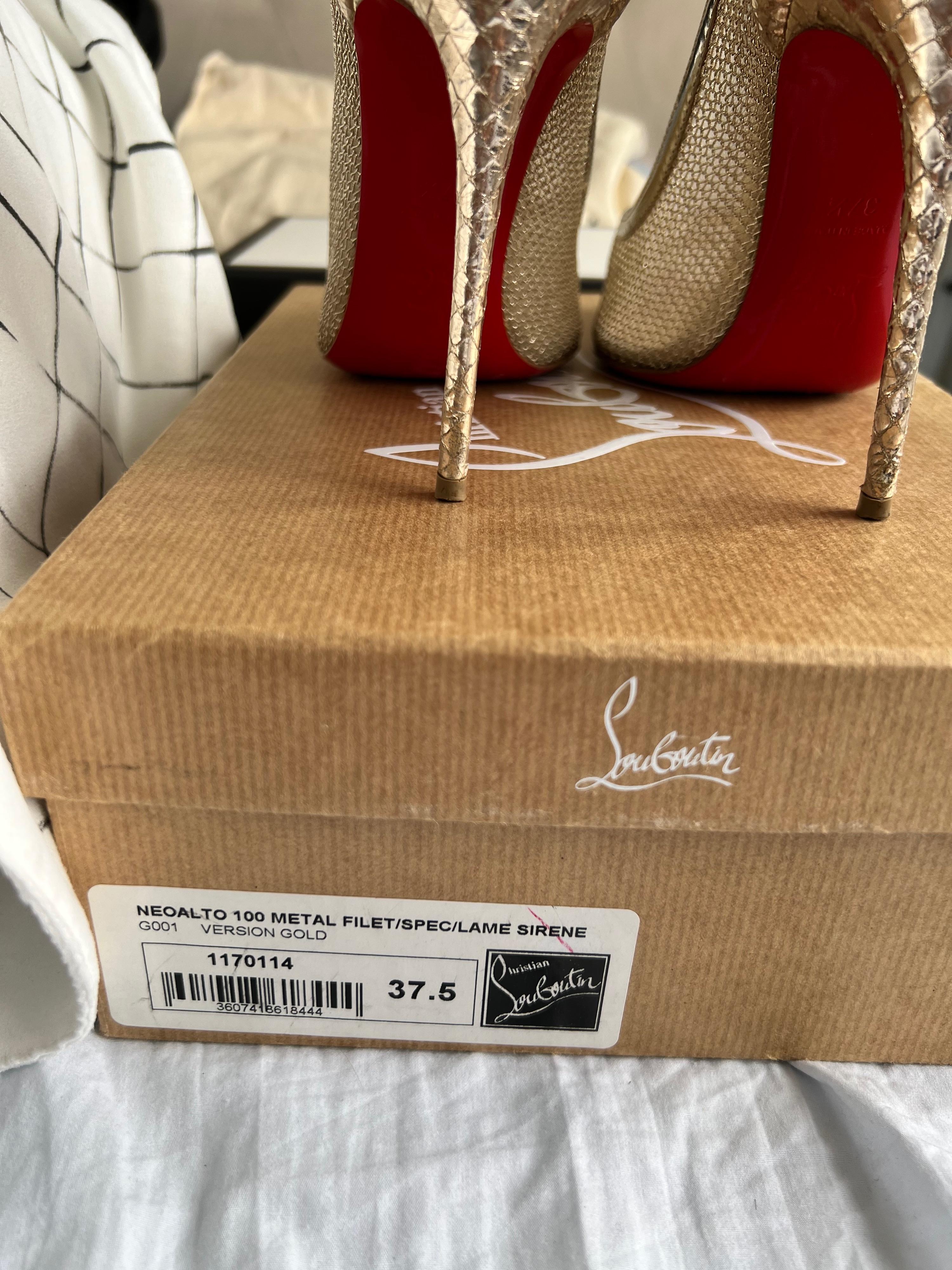 Metallic faux-snakeskin leather Neoalto 100 heeled pumps