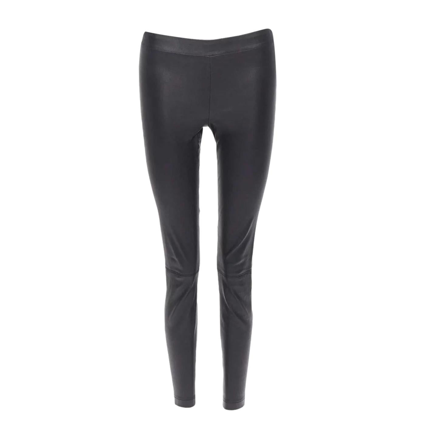 Vince Black Stretch Leather Leggings