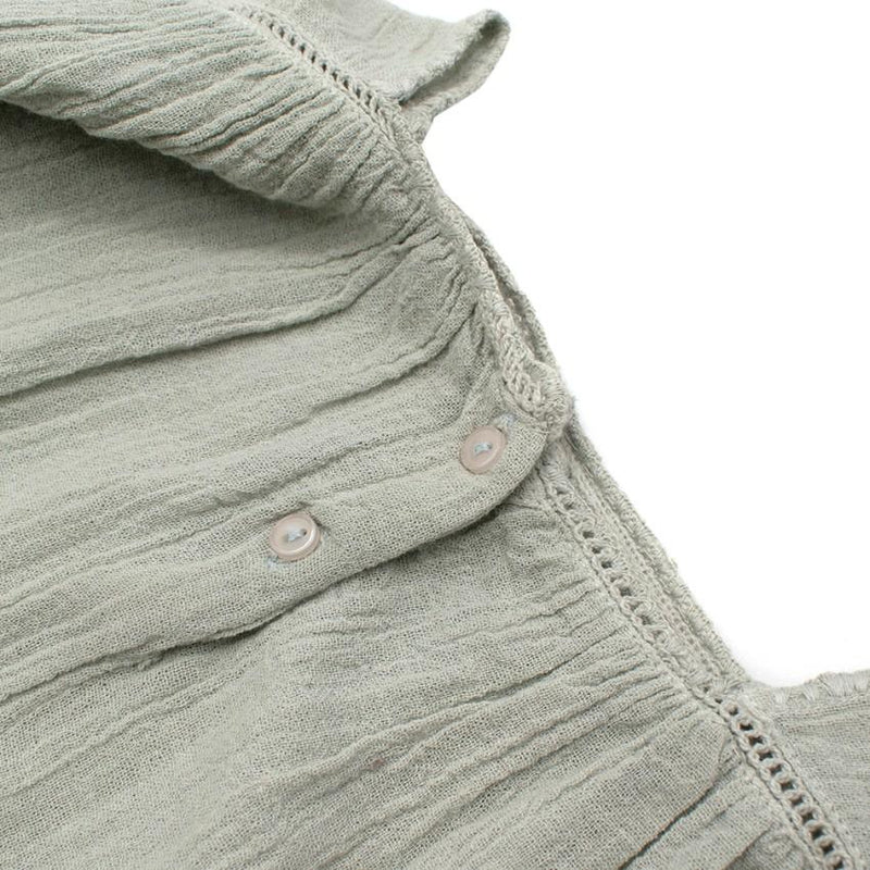 Caramel Faded Mint Green Blouse