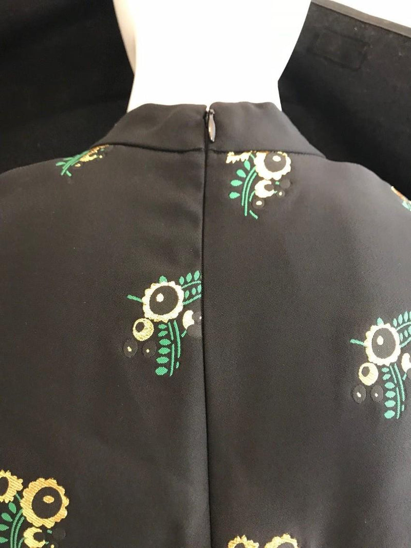 Stella Mccartney Portia Metallic Embroidered Crepe Top
