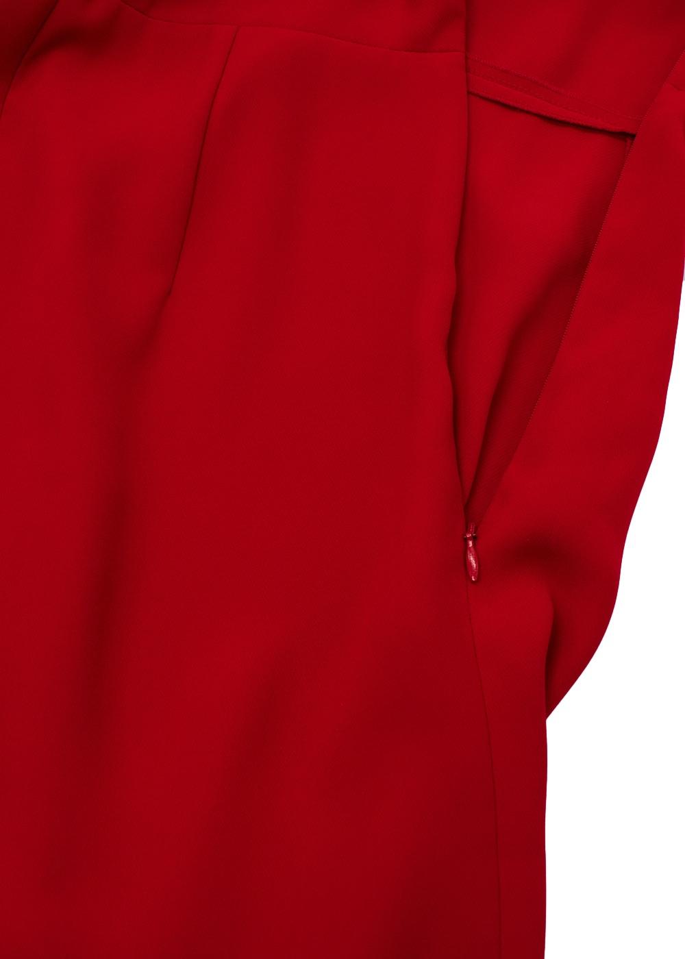 Jenny Packham Red Sleeveless Midi Dress