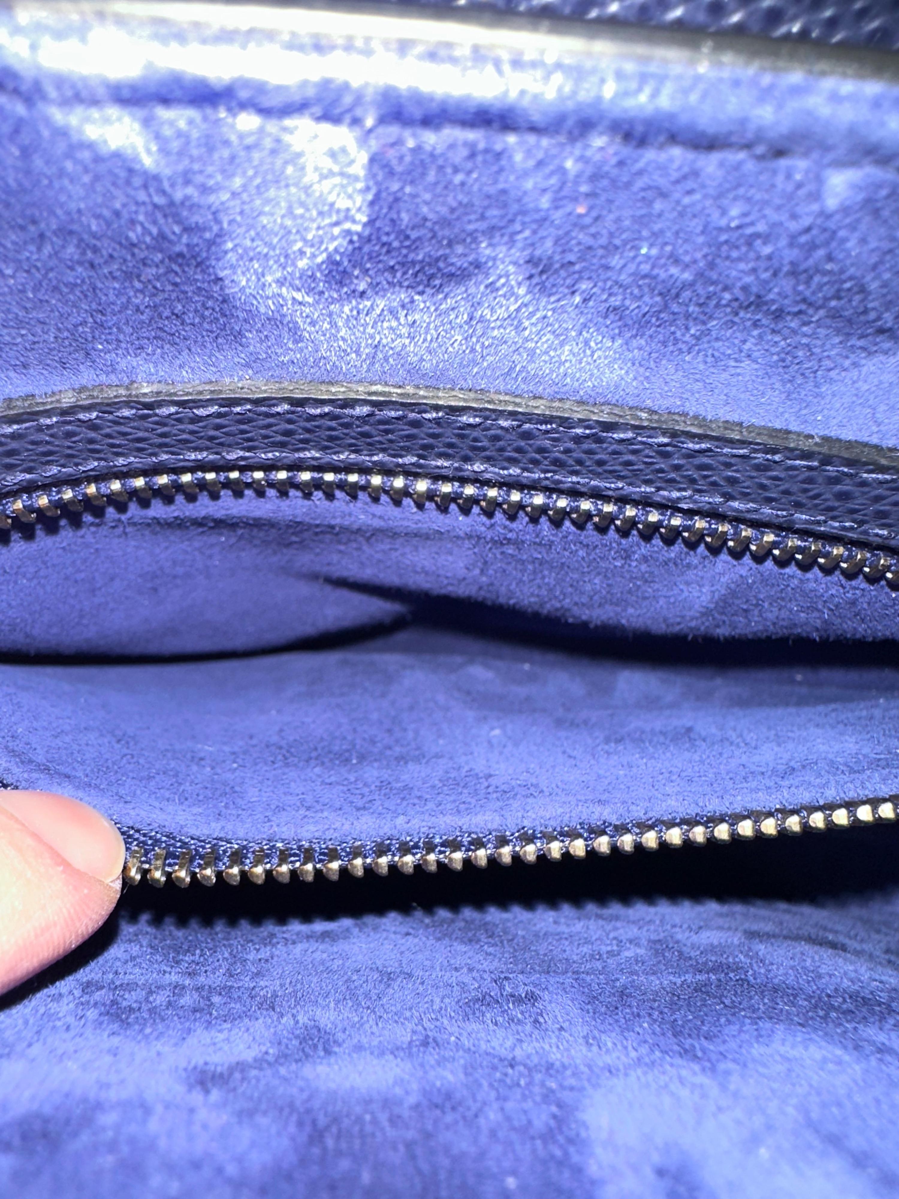 Dior Navy Saddle Bag with Gold Hardware