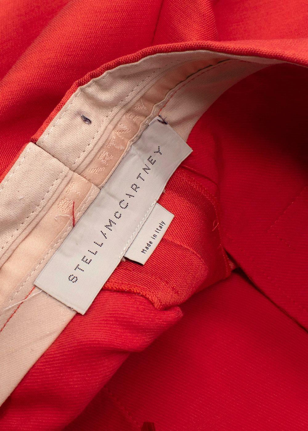 Stella McCartney Orange Embellished Tailored Shorts