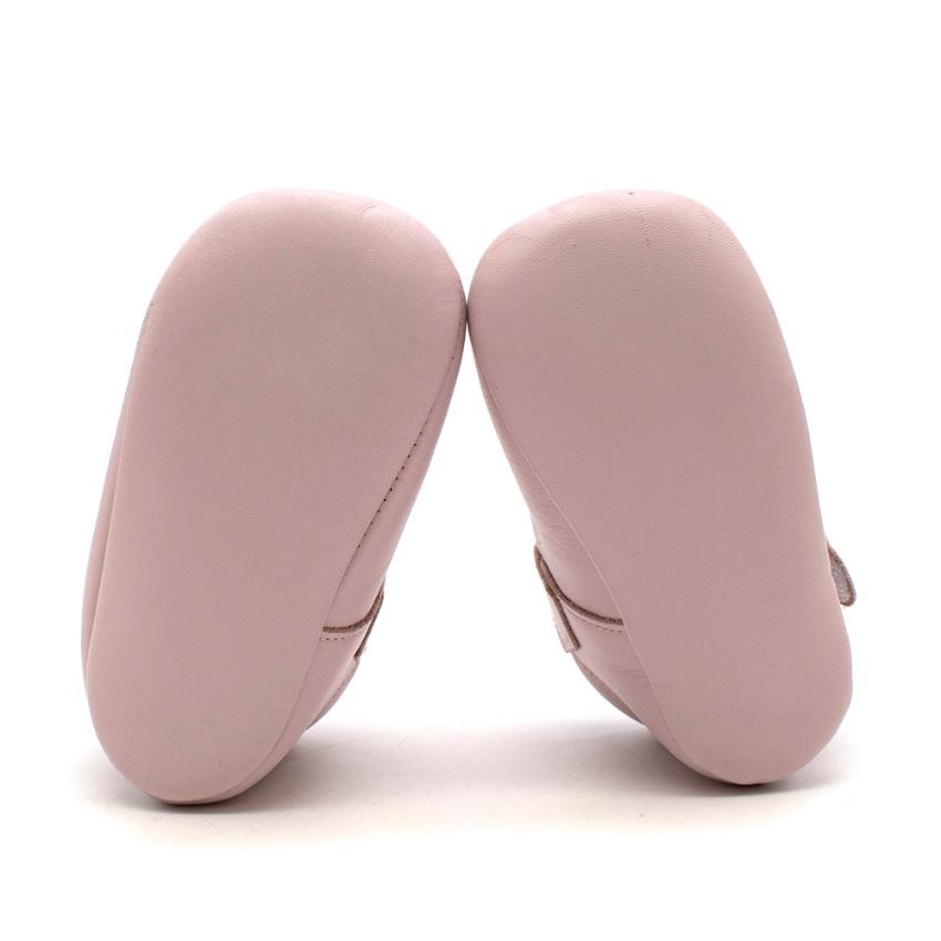 Pepa & Co Pink Mary Jane Leather Pram Shoes