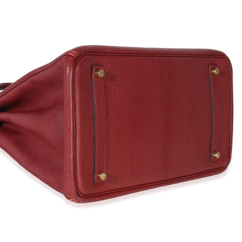 Hermès  Chevre de Coromandel Birkin 35 PHW Rouge Grenat