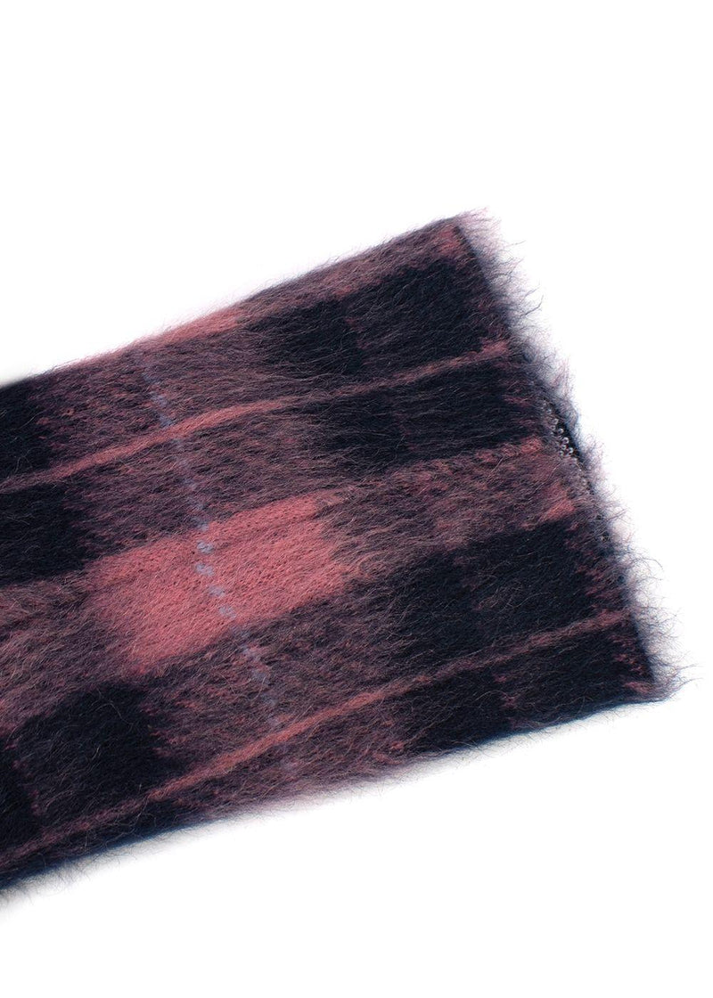 Louis Vuitton Pink & Blue Mohair Single Breasted Coat