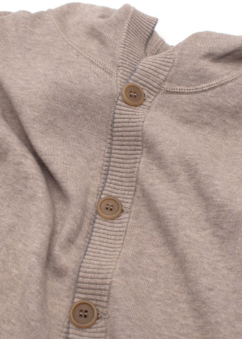 Brunello Cucinelli Beige Knitted Hooded Sweater Vest