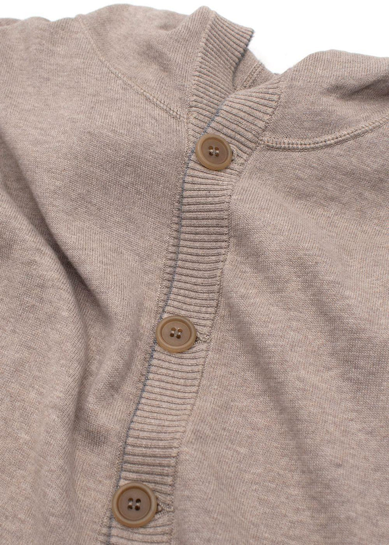 Brunello Cucinelli Beige Knitted Hooded Sweater Vest
