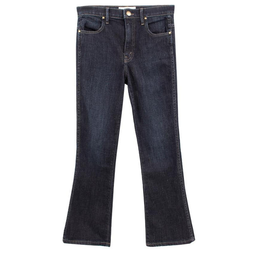 The Great dark denim washed straight jeans