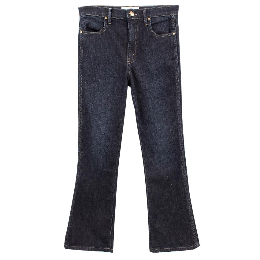 The Great dark denim washed straight jeans