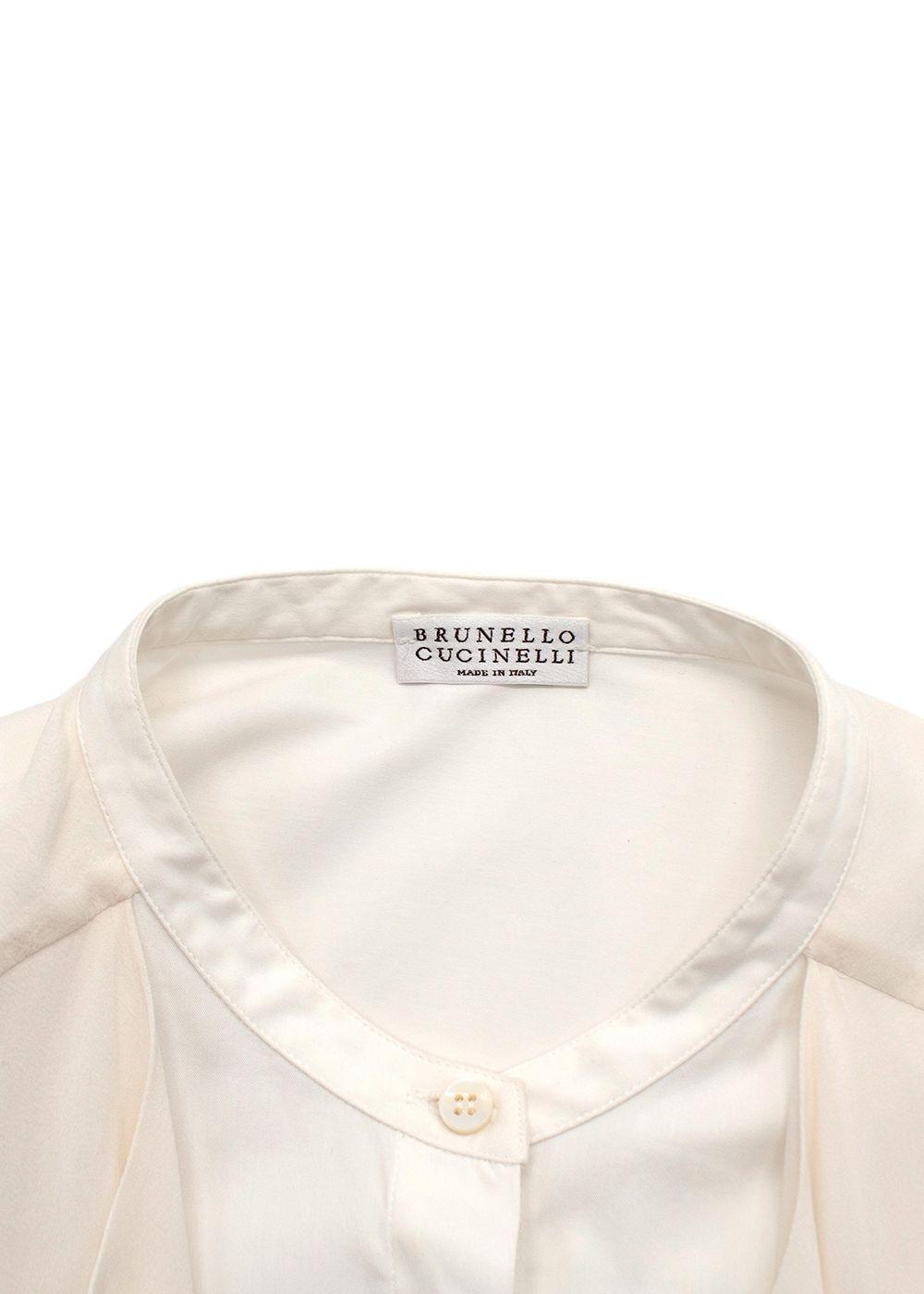 Brunello Cucinelli Double Layered Beige Shirt