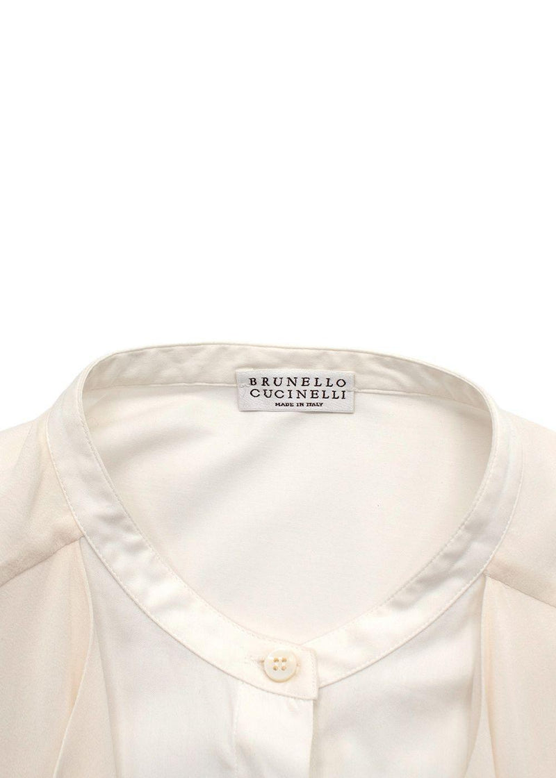 Brunello Cucinelli Double Layered Beige Shirt