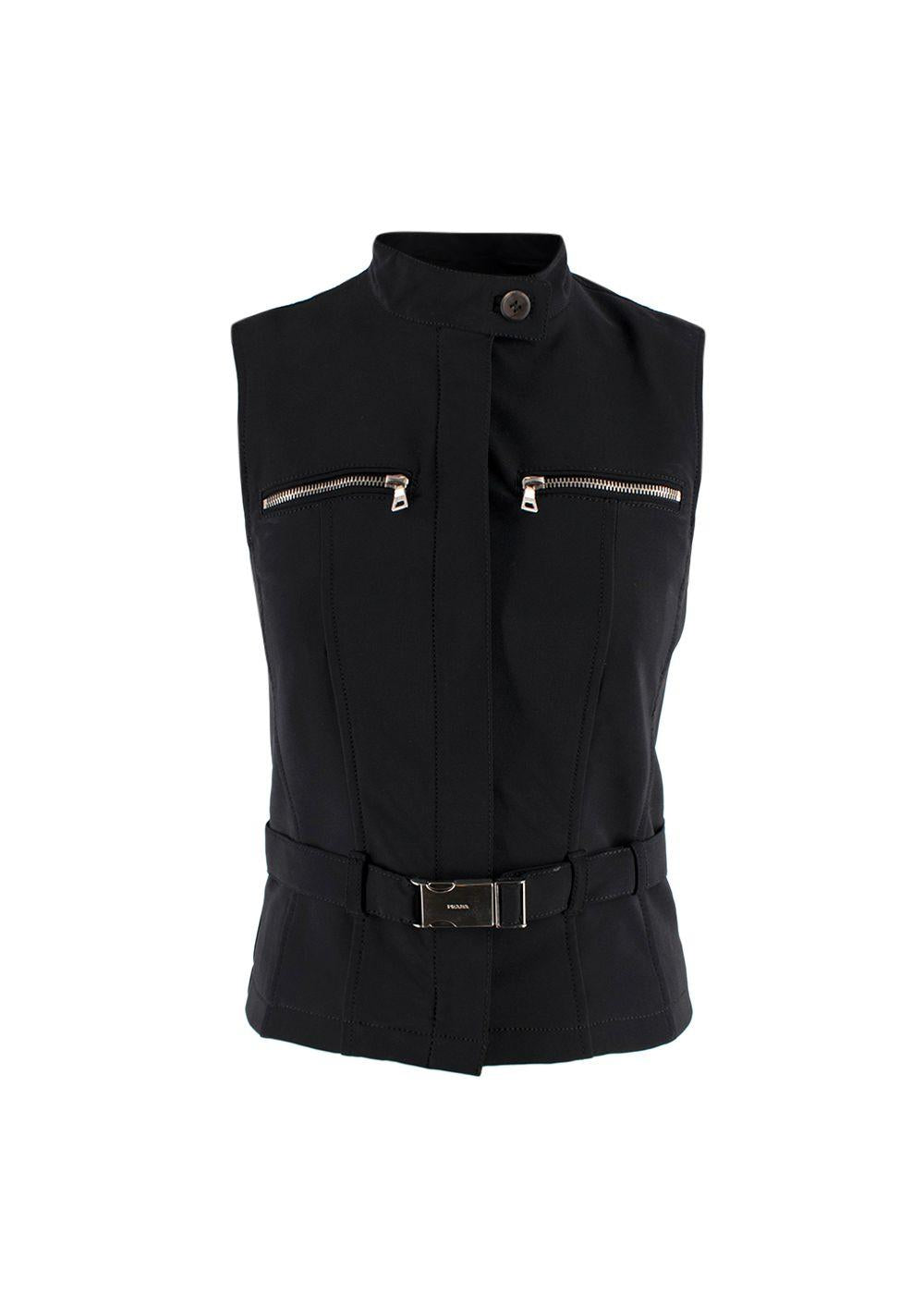 Prada Black Belted Utility Vest