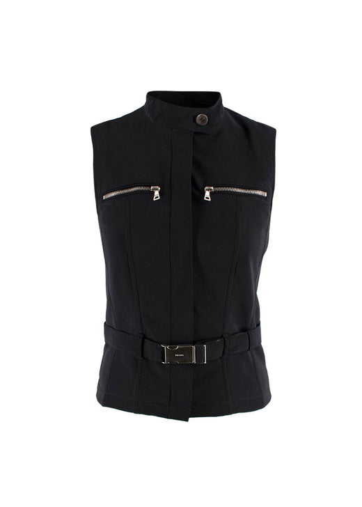 Prada Black Belted Utility Vest