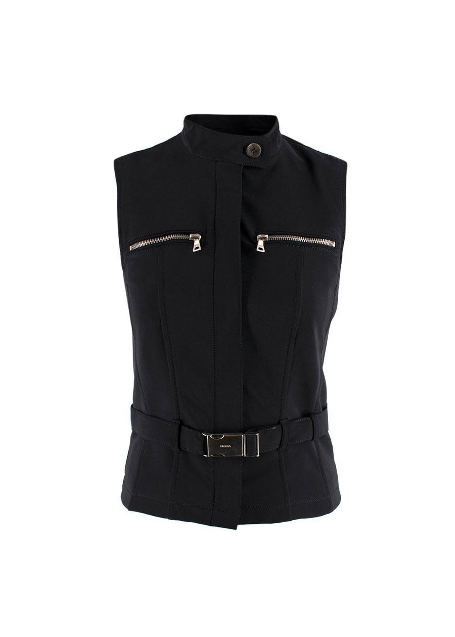 Prada Black Belted Utility Vest