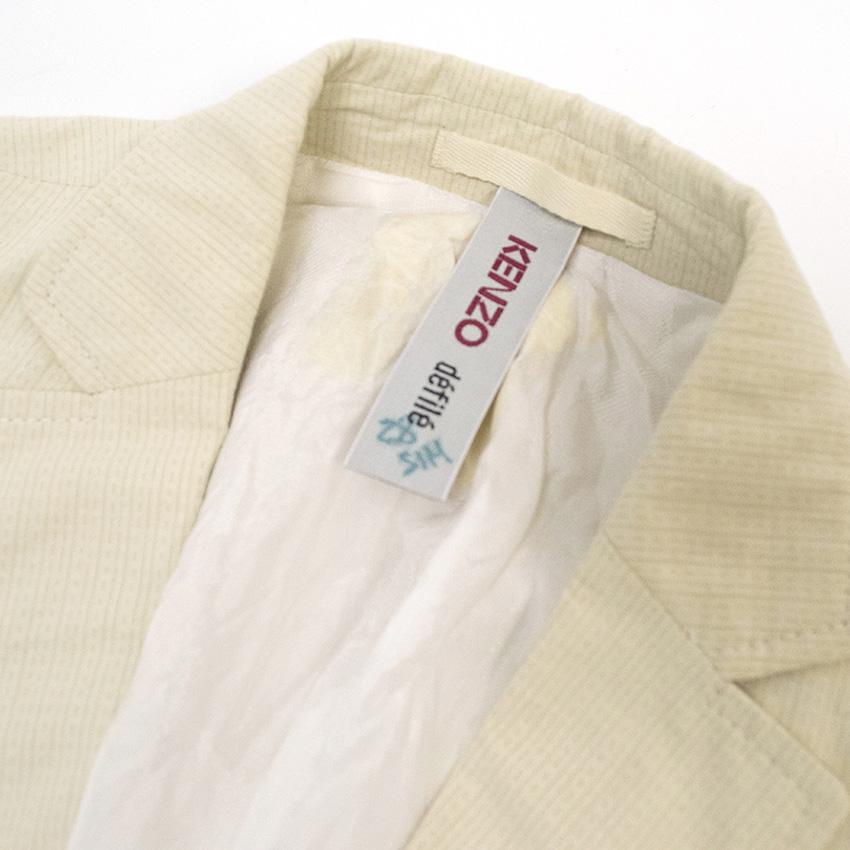 Kenzo Cotton-Silk Beige Jacket
