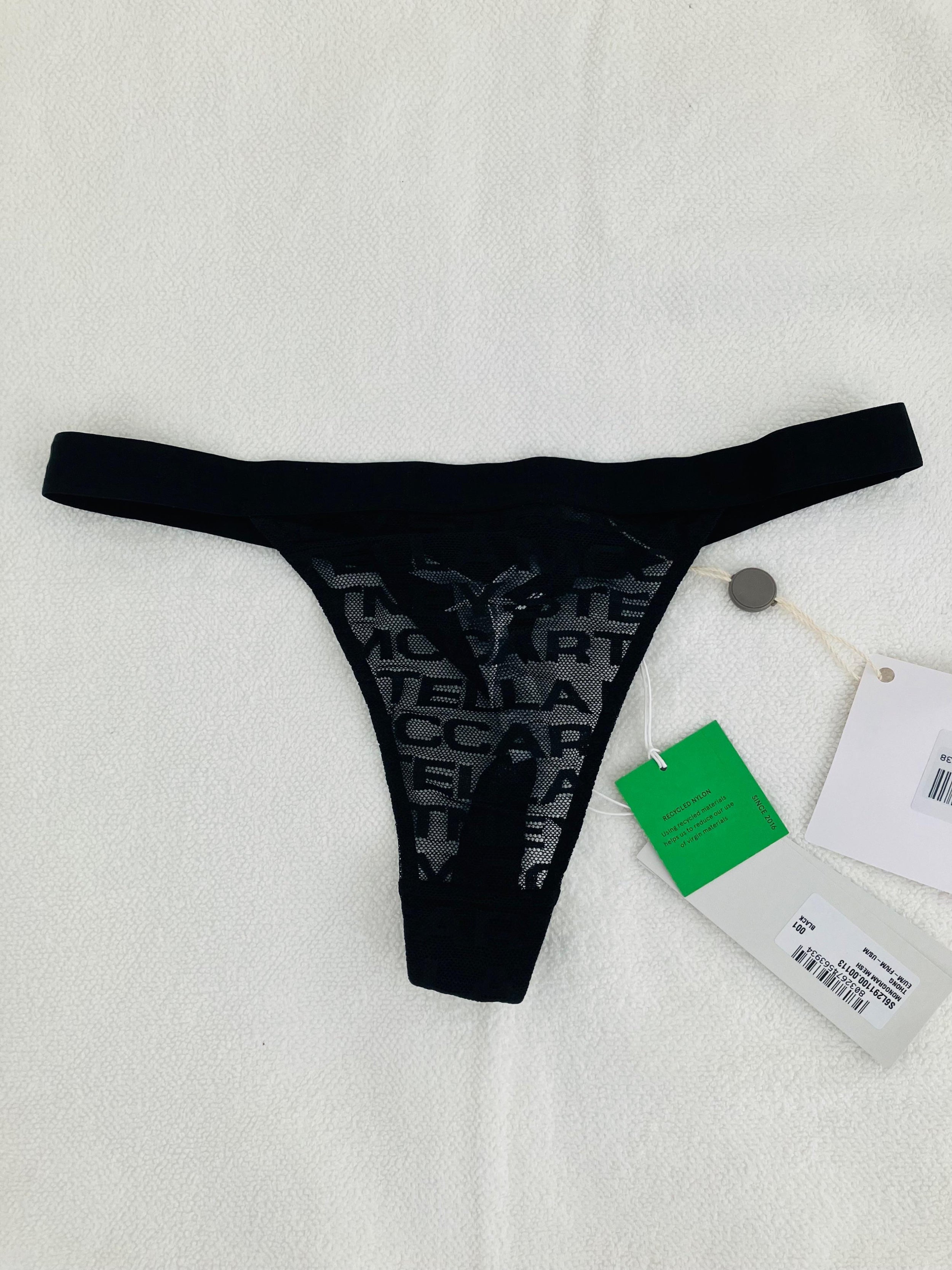 Stella McCartney Black Logo Thong