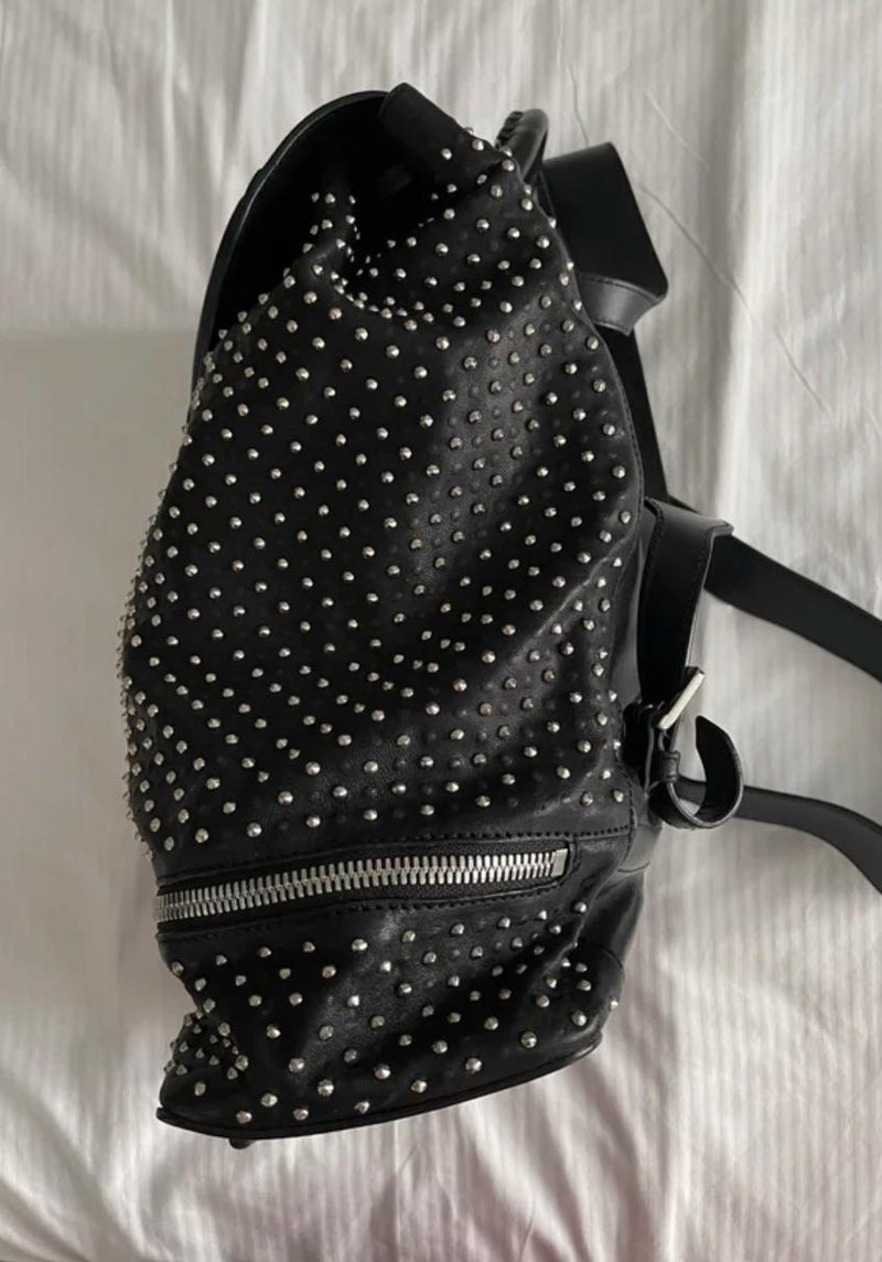 Alexander McQueen Black Leather Backpack