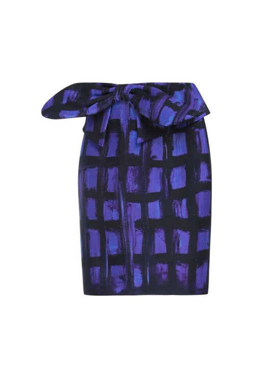 Purple Bow Detail Mini Skirt