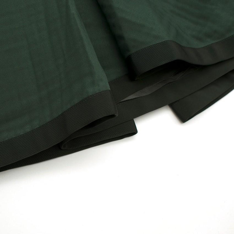 Sacai Luck Green Flared Pleated Skirt