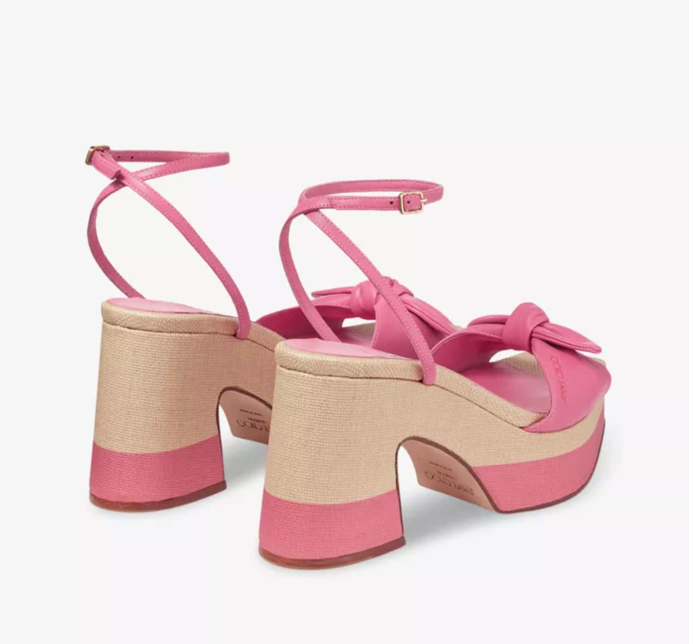 Jimmy Choo Ricia 95 Leather Platform Sandals