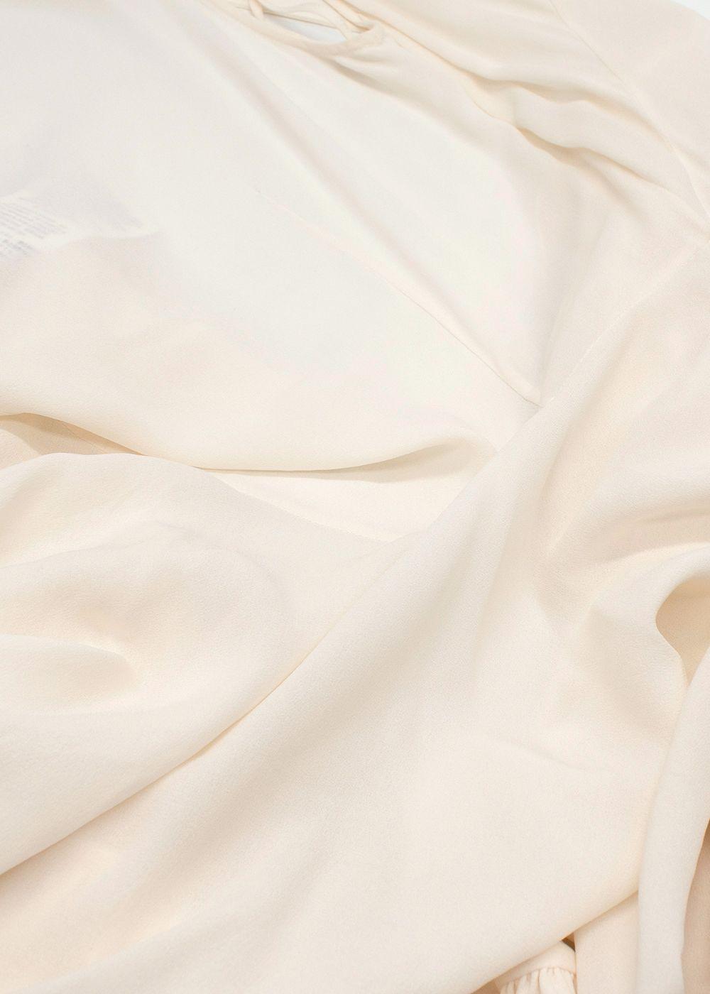 Alexander McQueen Cream Sleeveless Silk Blouse