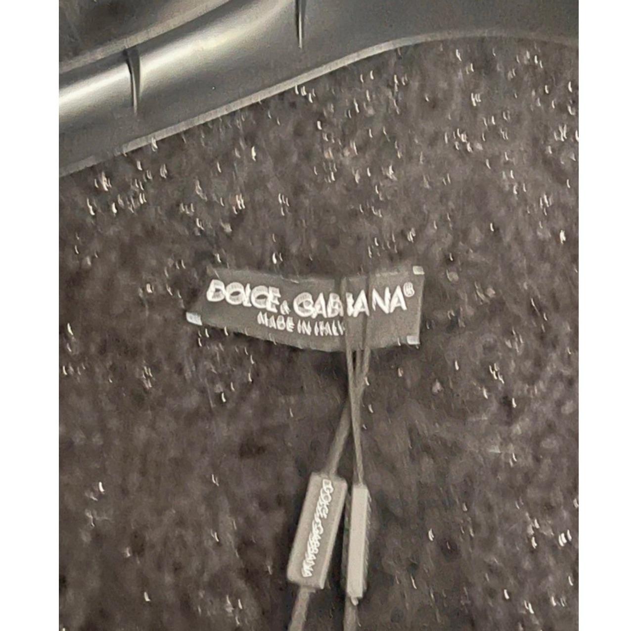 Dolce & Gabbana Heavy Knit Shimmery Wool Cardigan