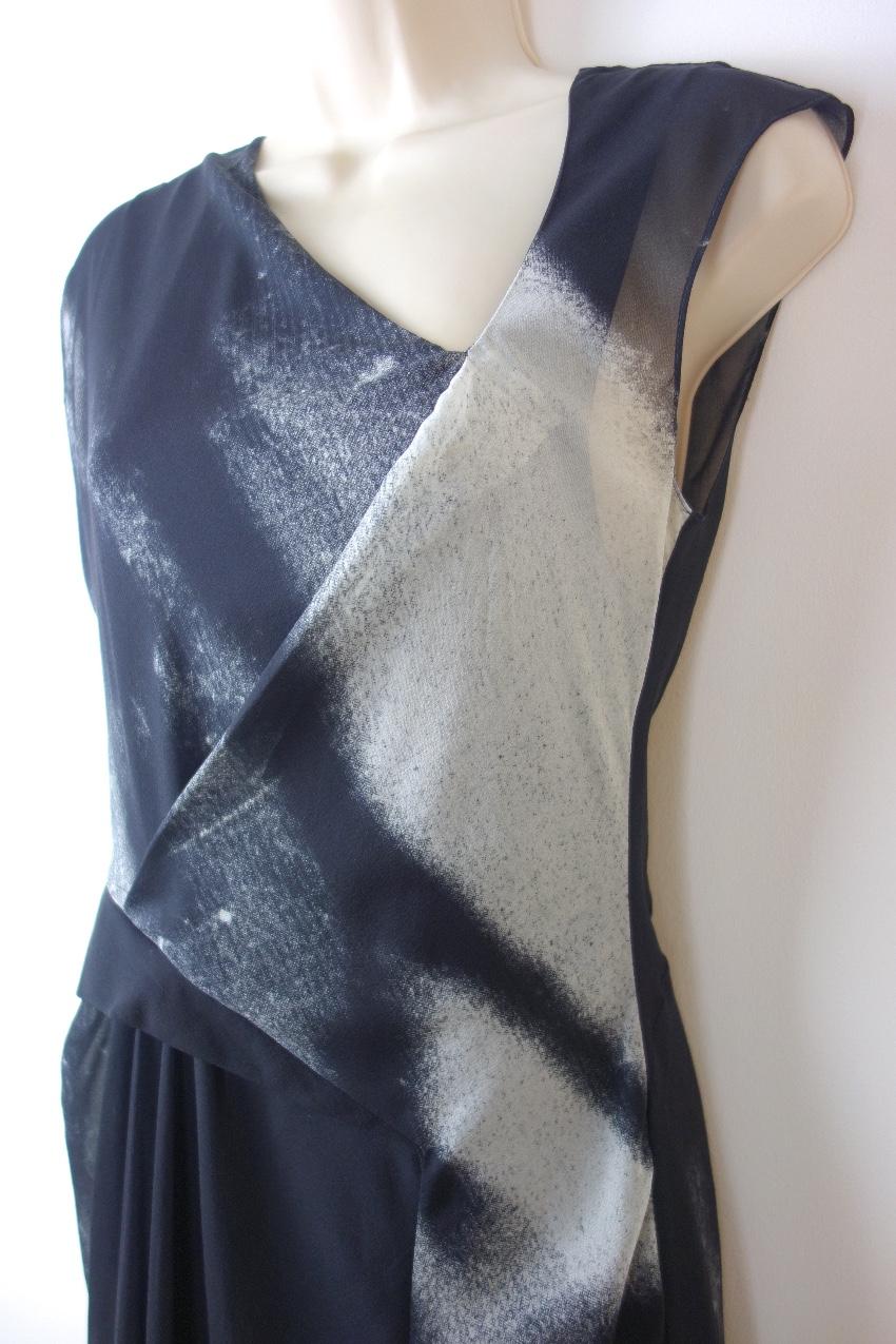 Helmut Lang Printed stretch-silk dress