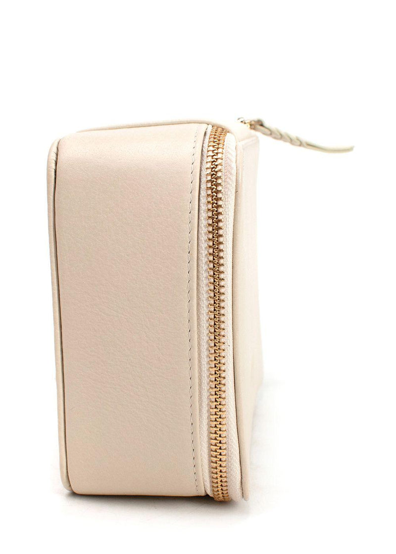 Breitling Cream Leather Travel Jewellery and Cosmetics Case