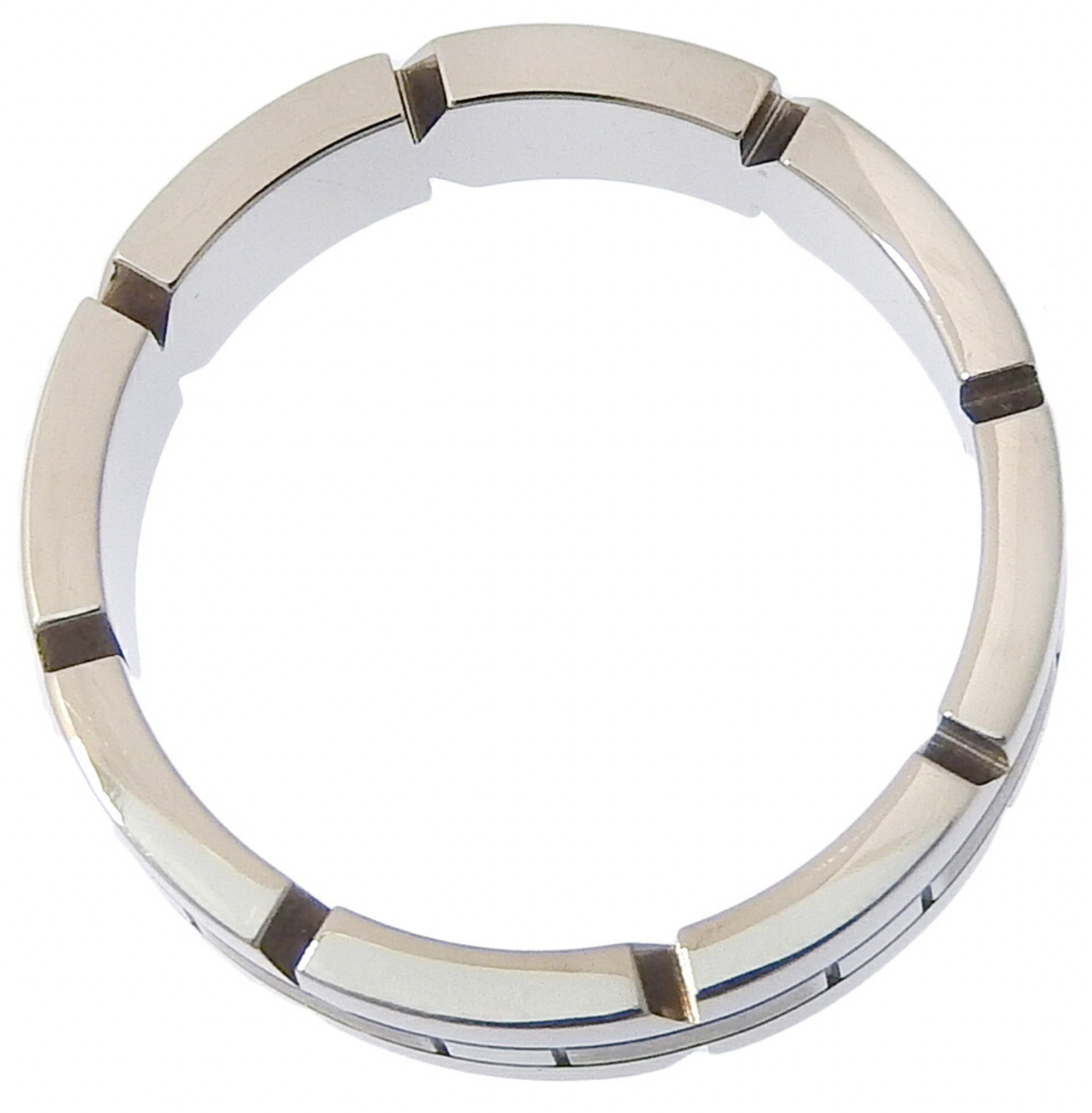 Cartier Tank Française Ring 18K White Gold Size 8.5