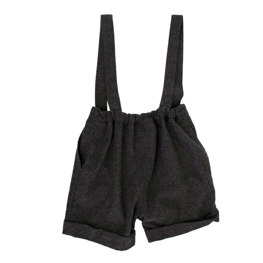 Papouelli Kids 4A Grey Shorts with Braces