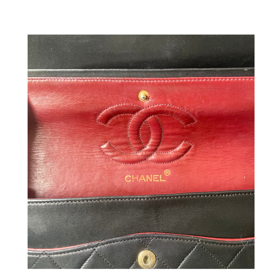 Vintage Lambskin Quilted Medium Double Flap Bag