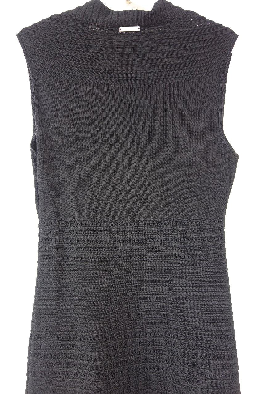 Michael Michael Kors Black Stretch-Knit Sleeveless Dress