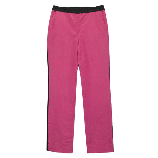 Prabal Gurung Pink Trousers with Black Silk Trim