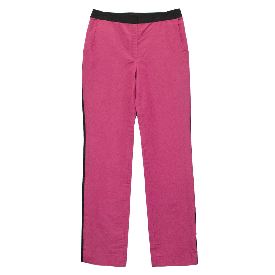 Prabal Gurung Pink Trousers with Black Silk Trim