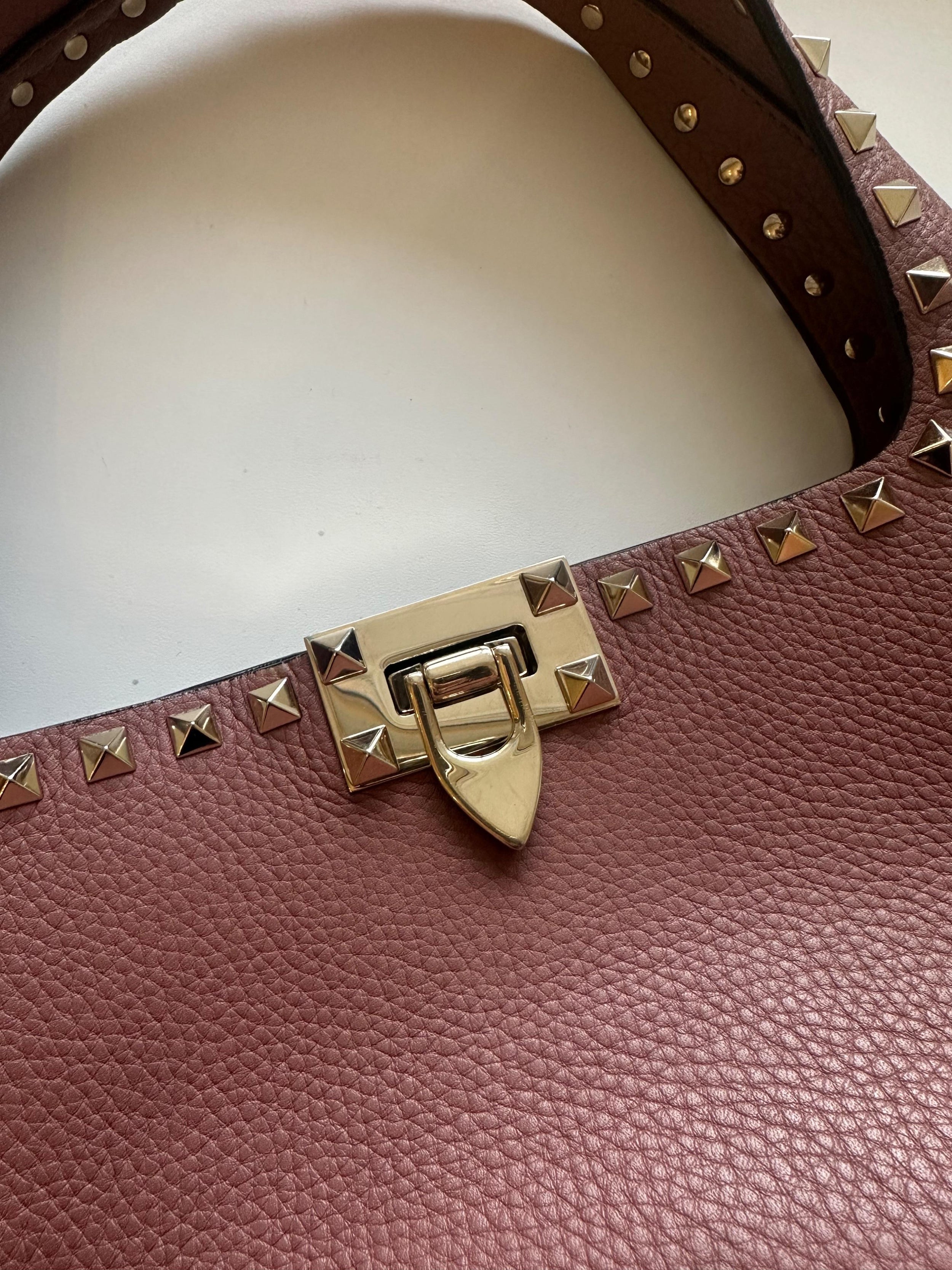 Valentino Pink Rockstud Shoulder  Bag