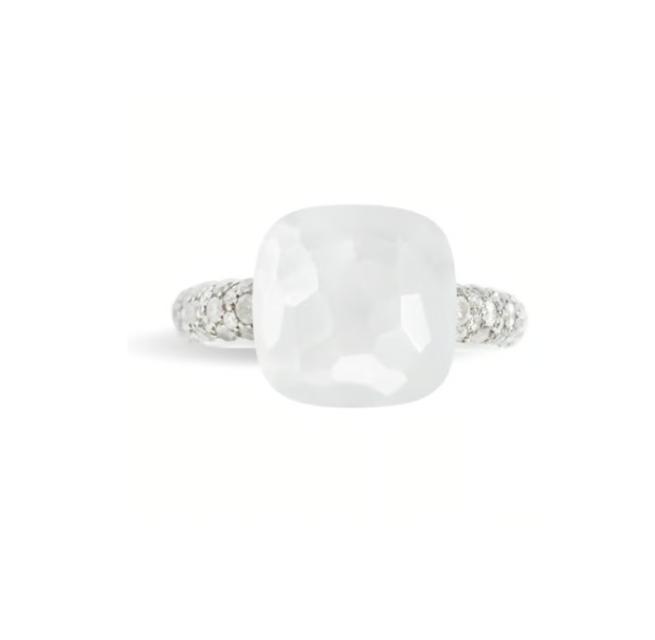 White Gold Diamond Nudo Ring