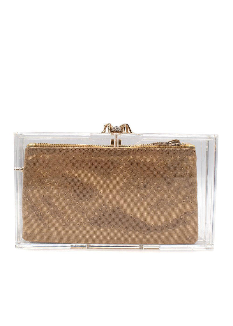 Charlotte Olympia Transparent Perspex Pandora Classic Clutch