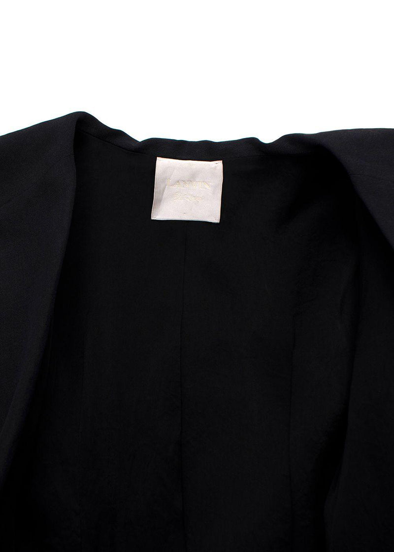 Lanvin Black Linen Blend Belted Jacket