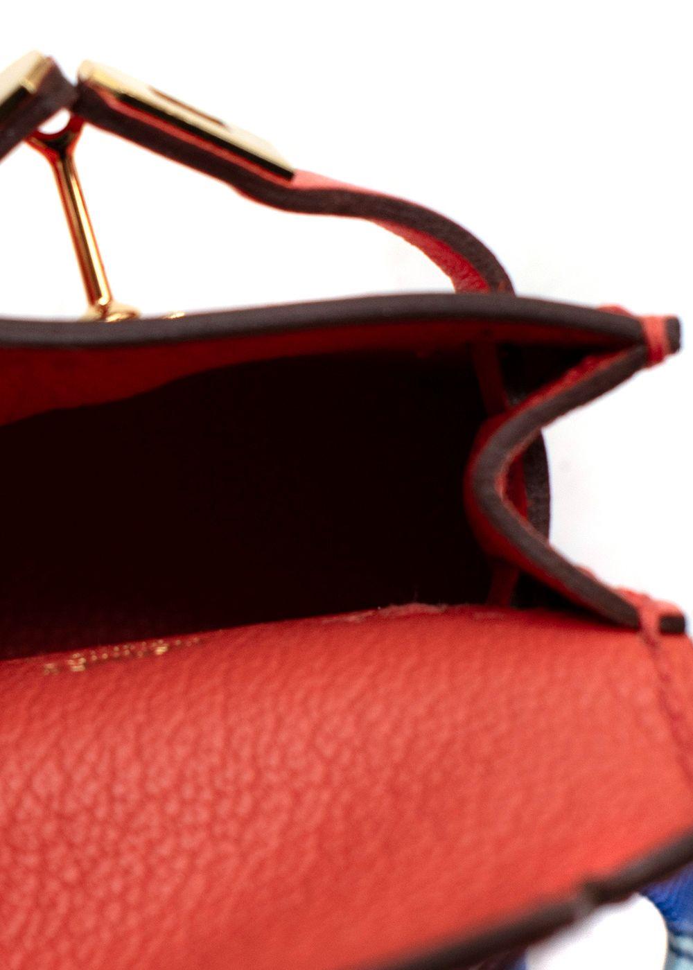 Hermes Sanguine Tadelakt Micro Mini Twilly Kelly Bag Charm