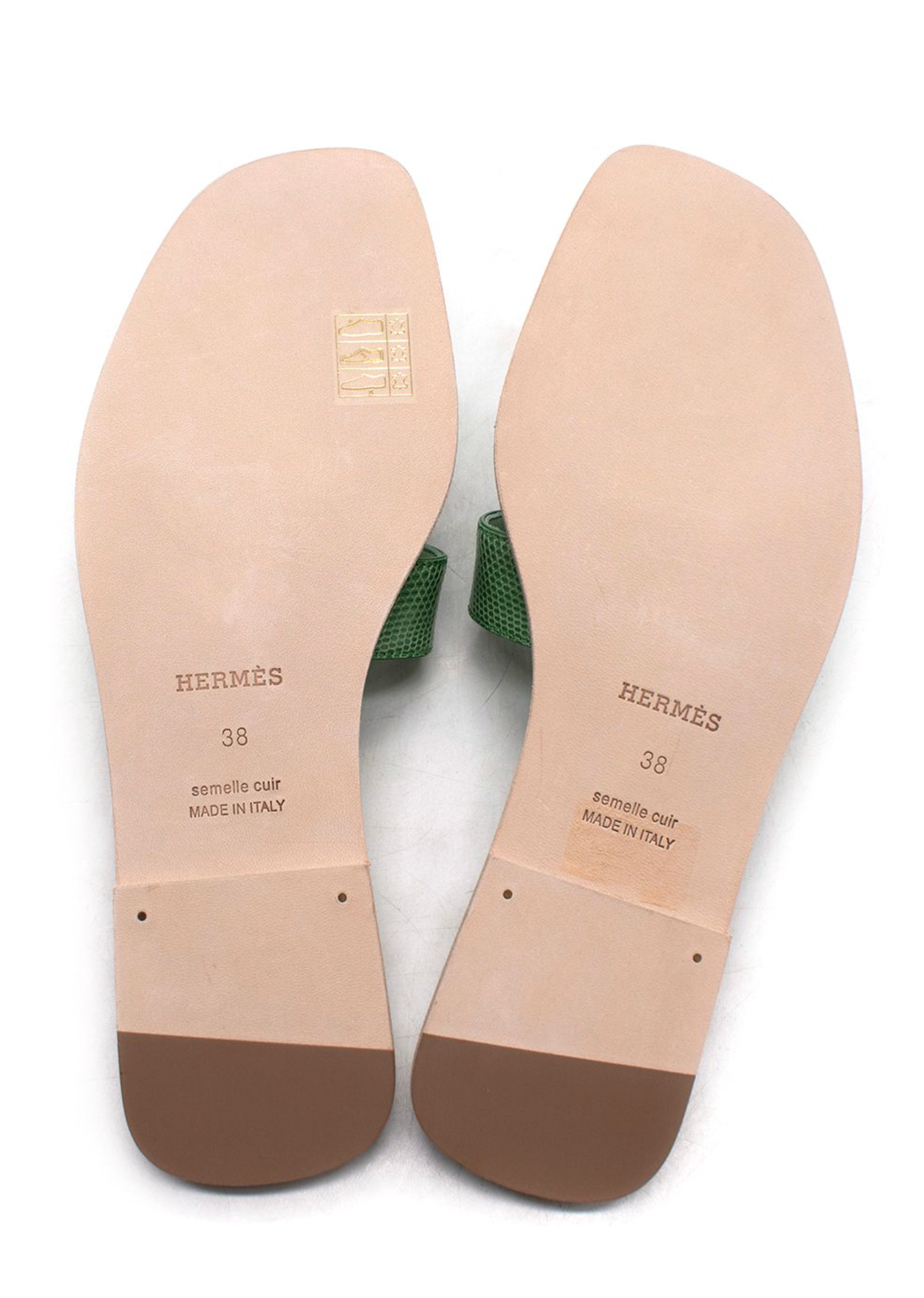 Hermes Vert Jade Niloticus  Lizard Oran Sandals