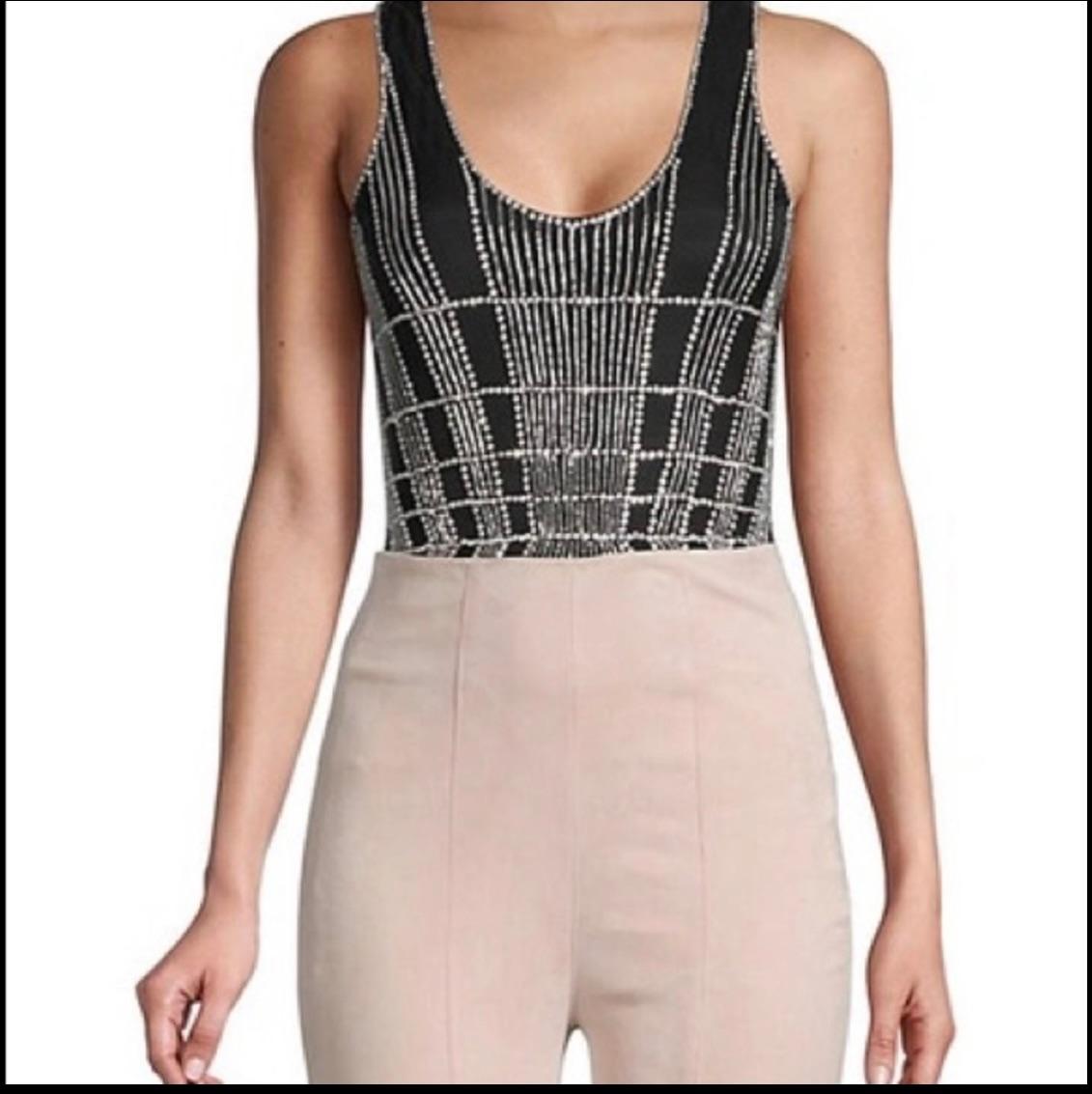 Embellished Black Bodysuit