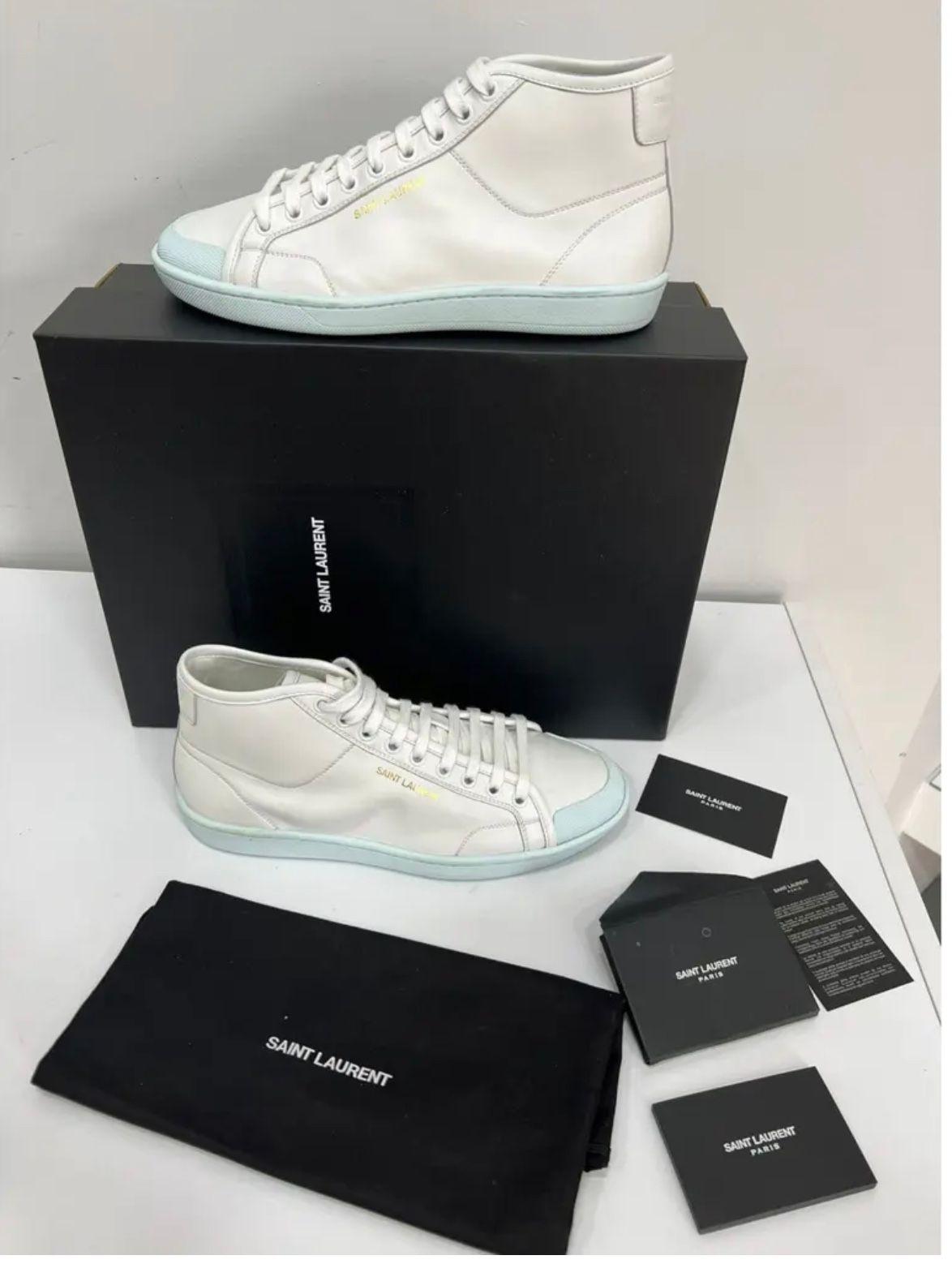 Saint Laurent White Donna High Top Sneakers