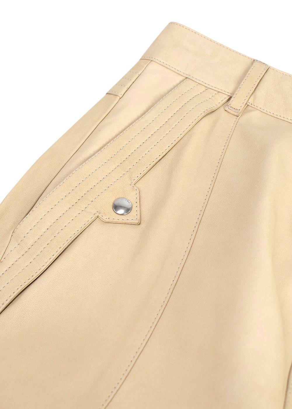 Iro Cream Fotsy Slim Leather Trousers