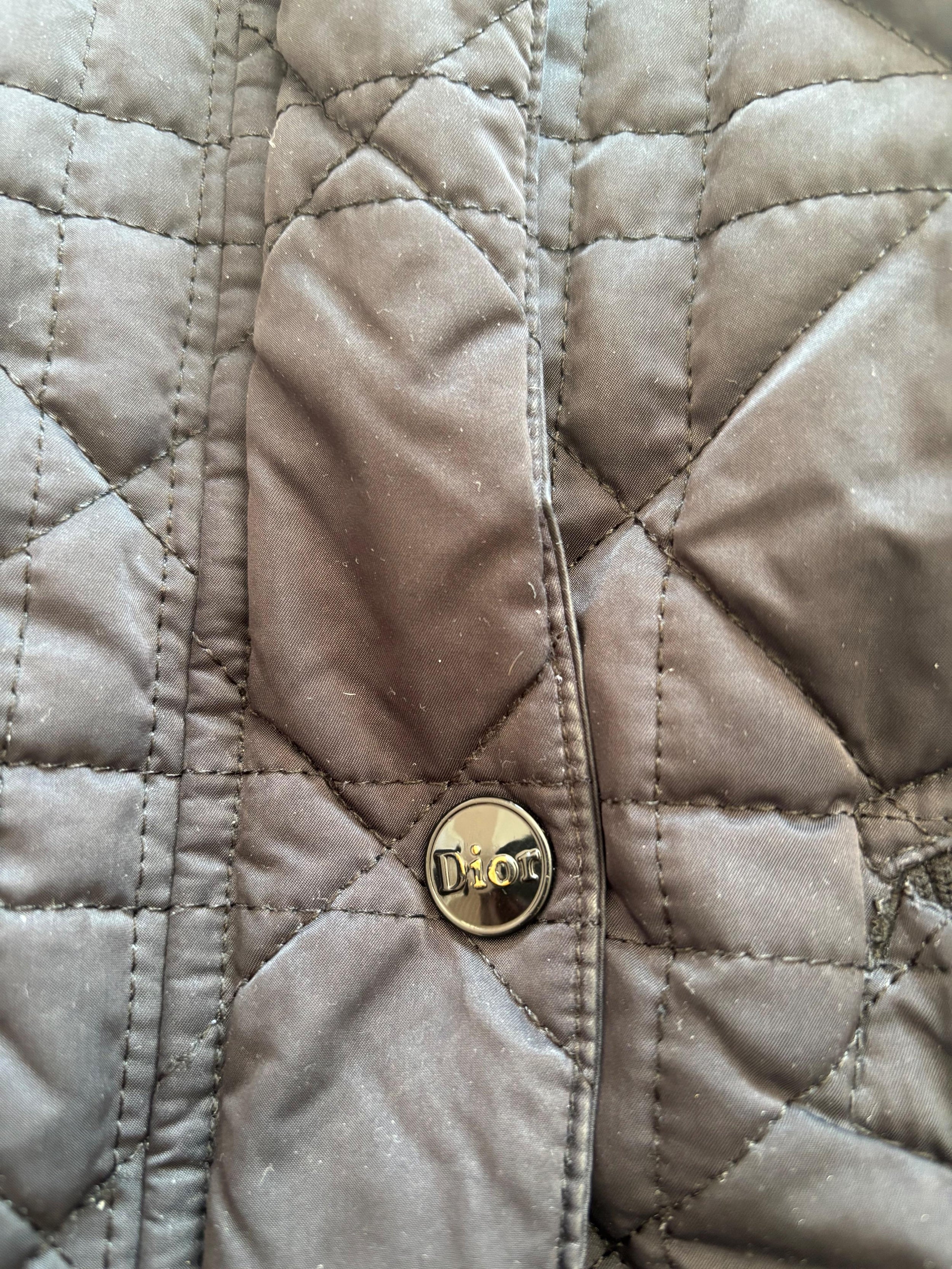 Dior Black  Signature Quilted Kid's Coat  Age 8