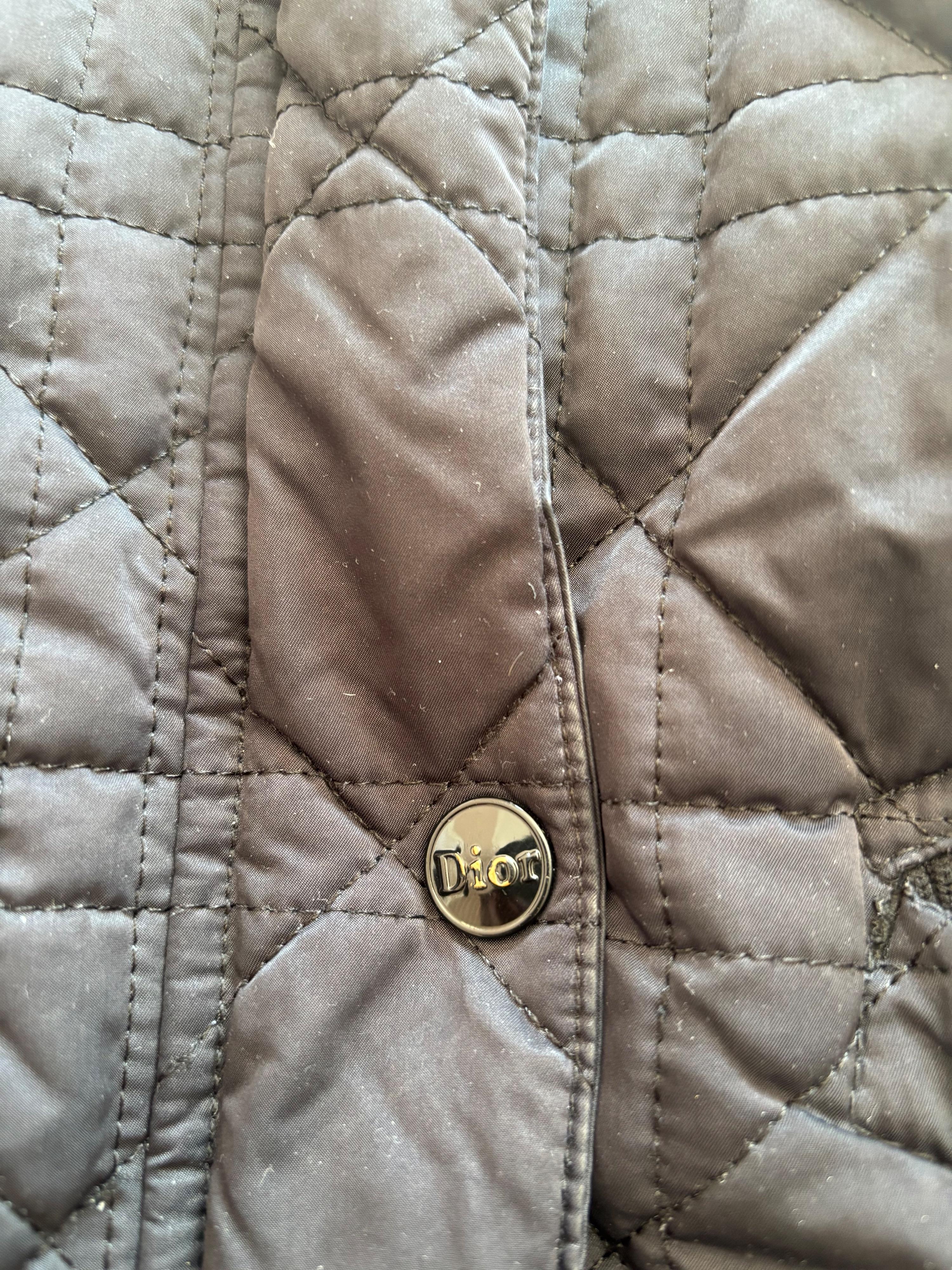 Dior Black  Signature Quilted Kid's Coat  Age 8