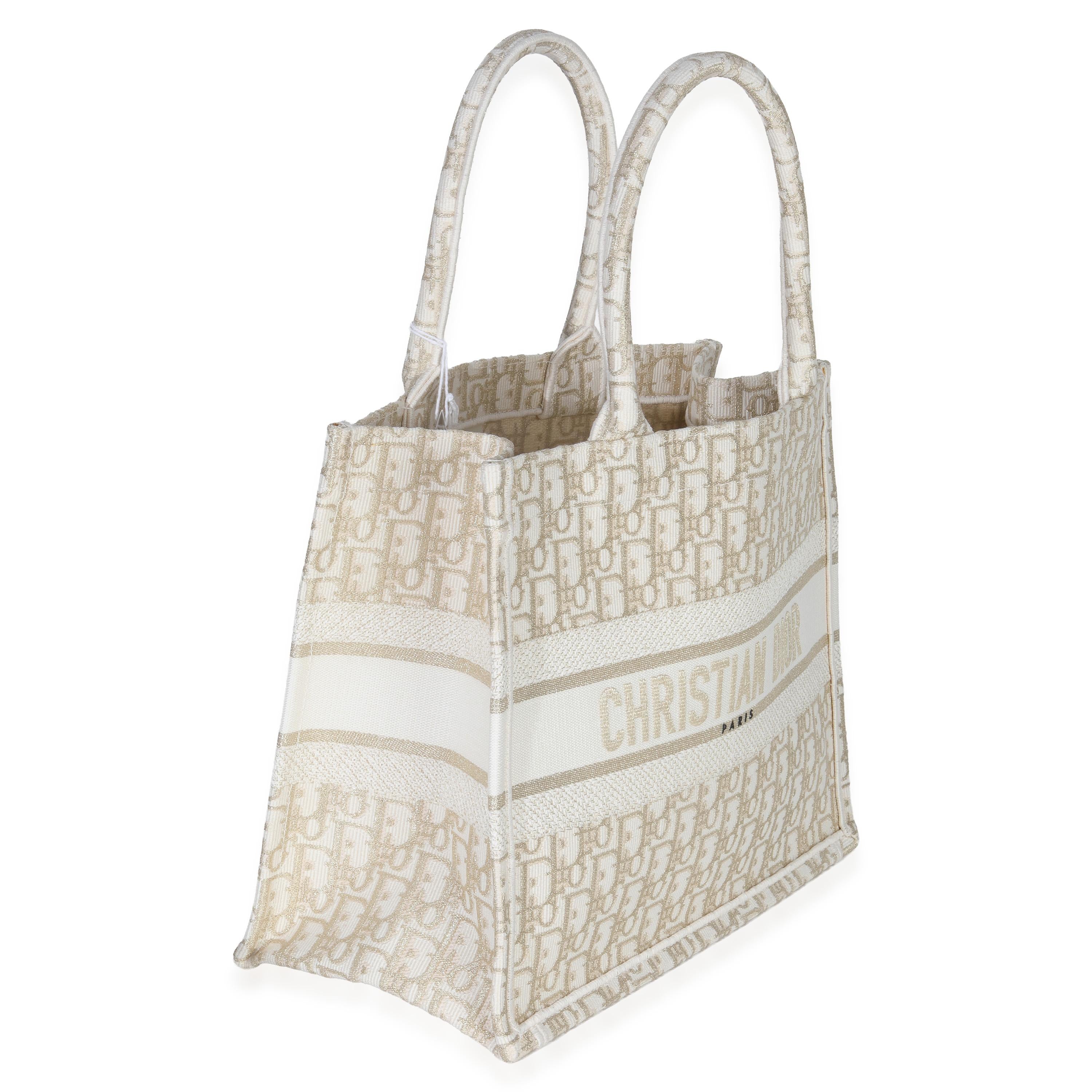 Christian Dior  Oblique Embroidery Medium Book Tote