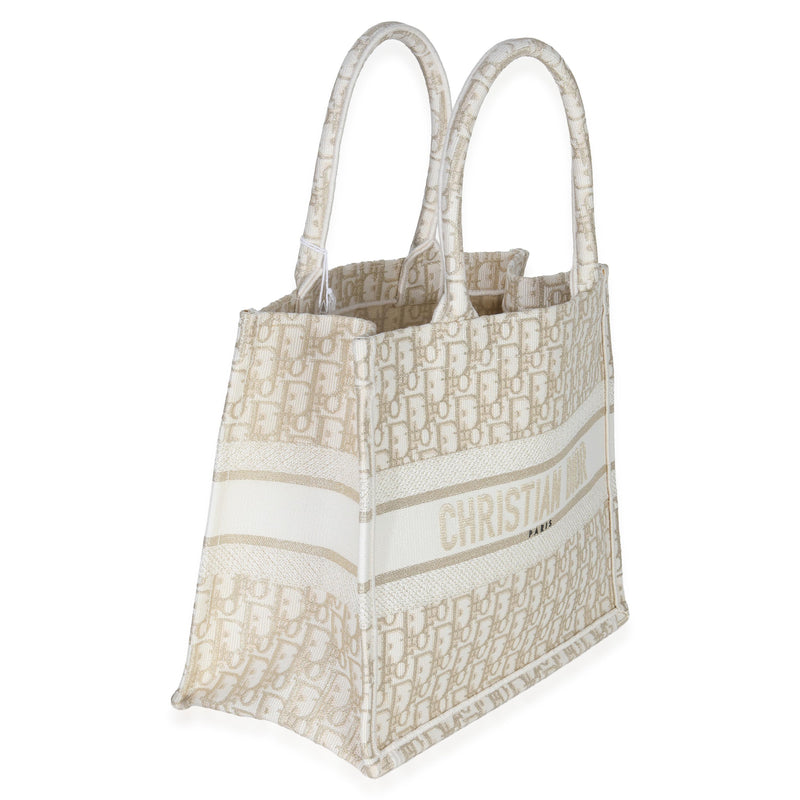 Christian Dior  Oblique Embroidery Medium Book Tote