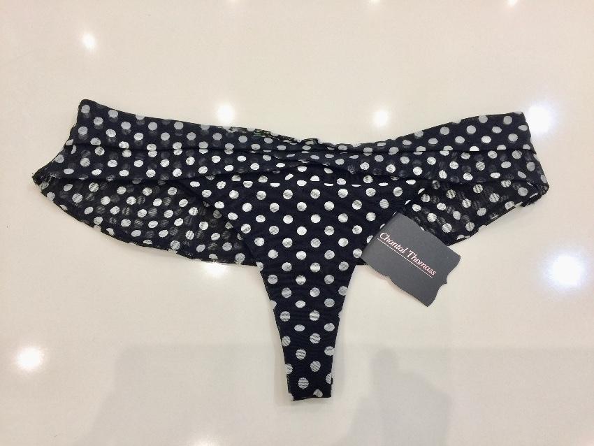 Chantal Thomass Polka-Dot Tulle Pad Strapless Bra & Skirted Thong Set